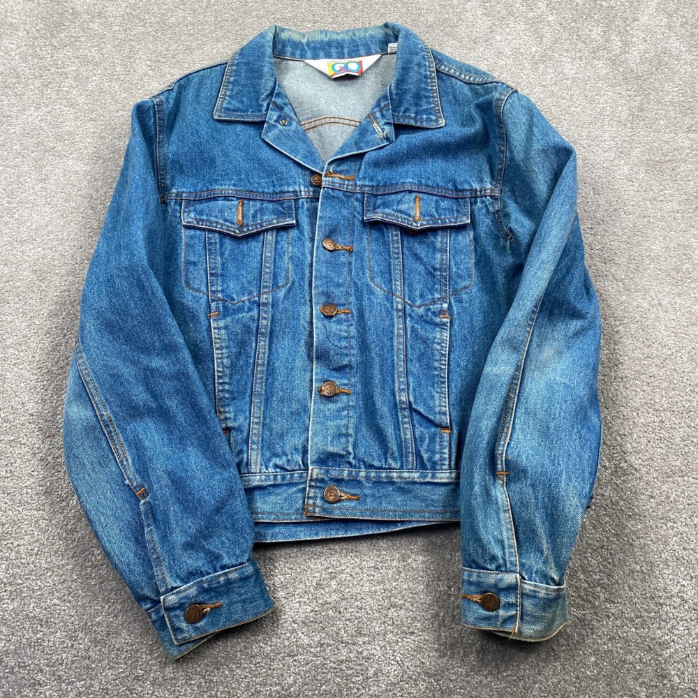 Generation One Denim Trucker Jacket Women Medium Blue Vintage 100% Cotton 90s